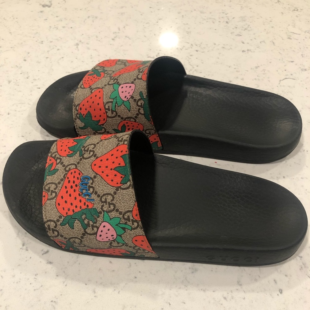 Gucci Strawberry Slides